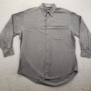 Vito Rufolo Shirt Mens 16 1/2 32/33‎ Gray Long Sleeve Button Up